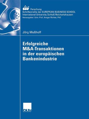 cover image of Erfolgreiche M&A-Transaktionen in der europäischen Bankenindustrie